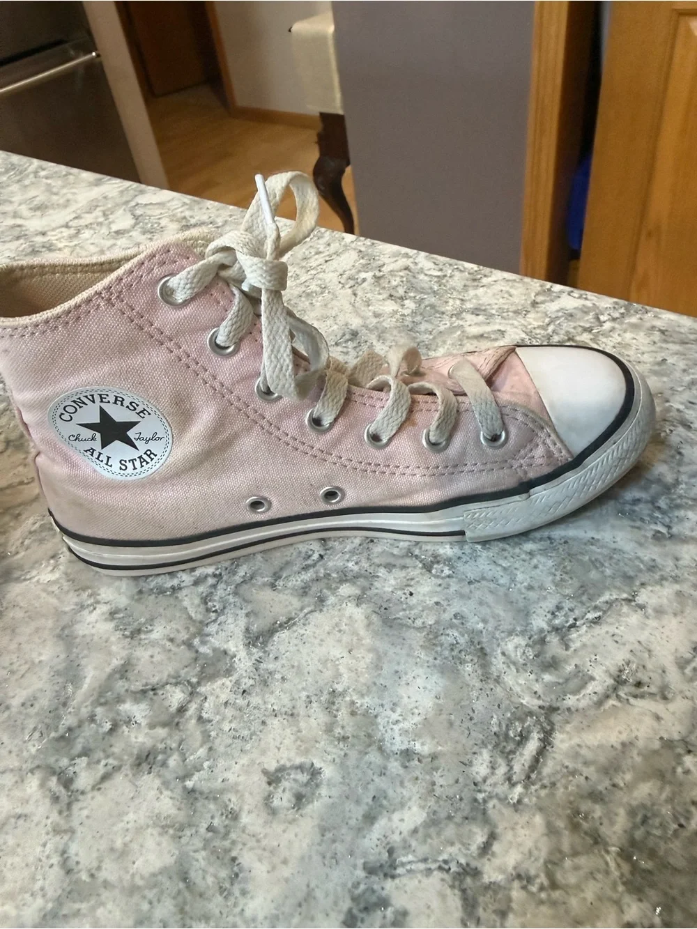 Converse Kids Light Pink High-Top Canvas Sneakers